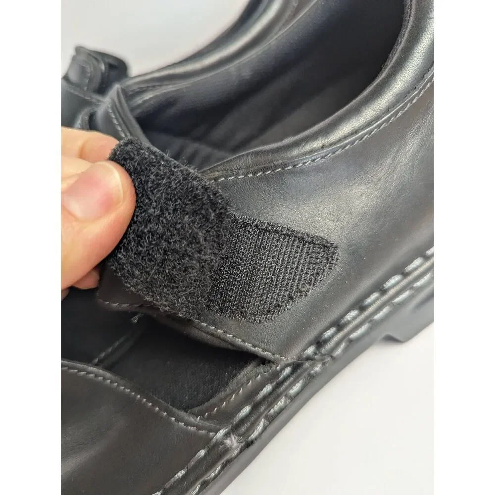 Rockport Black leather fisherman slingback closed toe dress sandals Men's 13